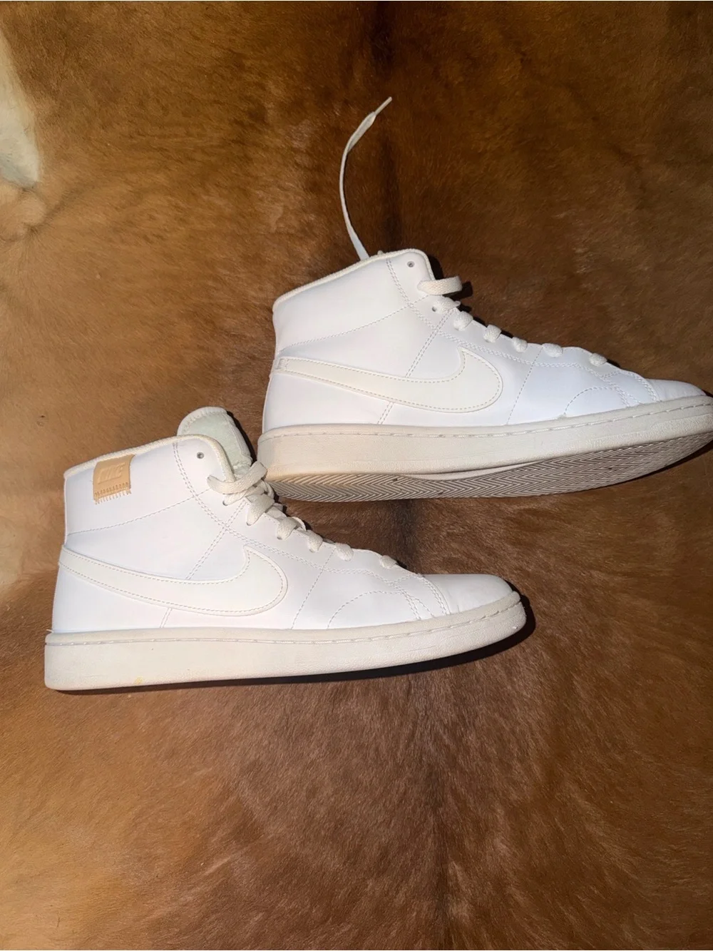Nike Court Royale 2 Mid Triple White (Women's) size 9.5